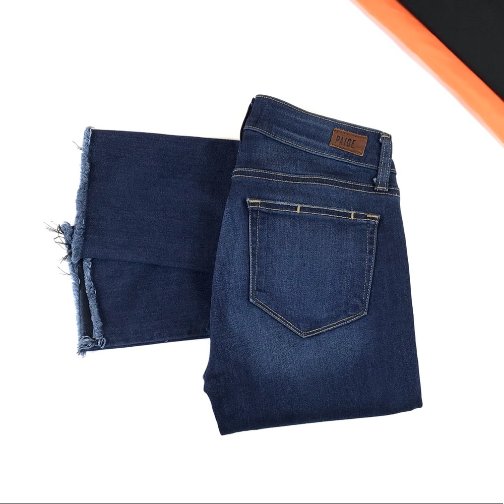 Paige Skyline Skinny Raw Hem Jeans Size 25 EUC